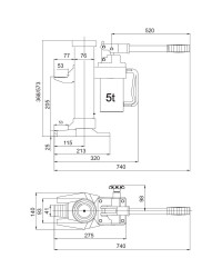 CRIC HYDRAULIQUE A PATTE -...