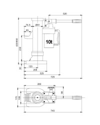 CRIC HYDRAULIQUE A PATTE -...